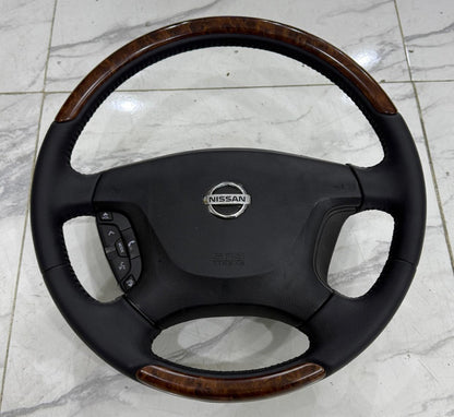 Black leather stearing for nissan Vitec model 2005-2025