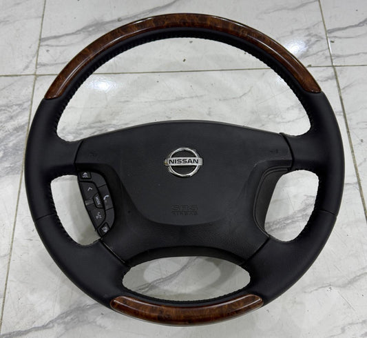 Black leather stearing for nissan Vitec model 2005-2025